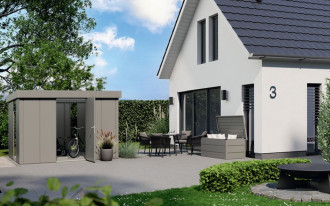 Domki i skrzynie ogrodowe JUNO marki Hörmann