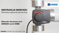 Instalacja wyłącznika pomocniczego ARA801 w siłowniku ESBE serii ARA600