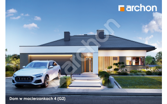 Nowoczesny dom parterowy z 4 pokojami i garażem
