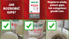 Przygotuj dobrze gips szpachlowy. Porada filmowa Dolina Nidy