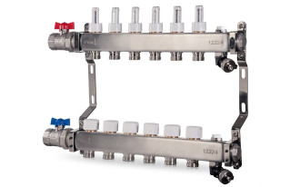 Rozdzielacz do ogrzewania podłogowego ze stali nierdzewnej