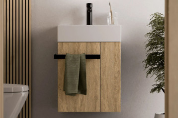 Szafka podumywalkowa Bernstein WC COMPACT 450 z umywalką i półką boczną