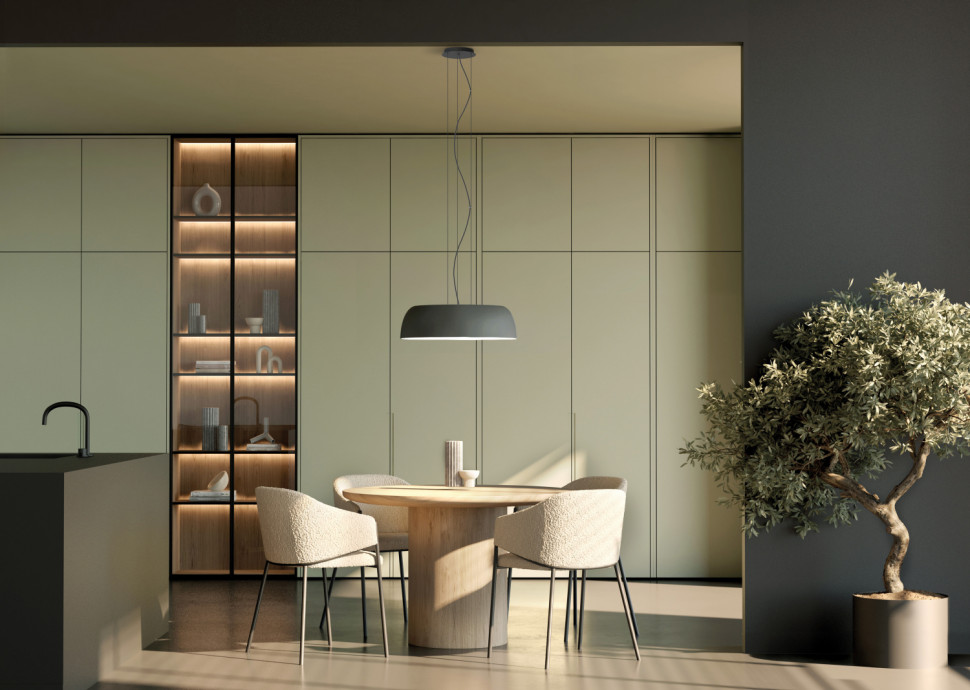 Lampy z kolekcji Satellite zapewniają miękką poświatę, która nie razi, ale subtelnie otula wnętrze.
