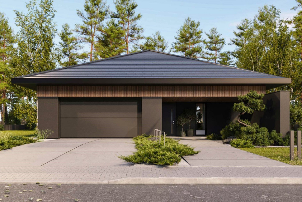 Wejście do domu w podcieniu - projekt domu HomeKoncept 104 KRX1229