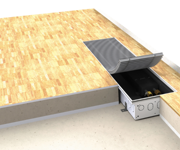 Aquilo FMS - grzejnik kanałowy do systemów ogrzewania wodnego