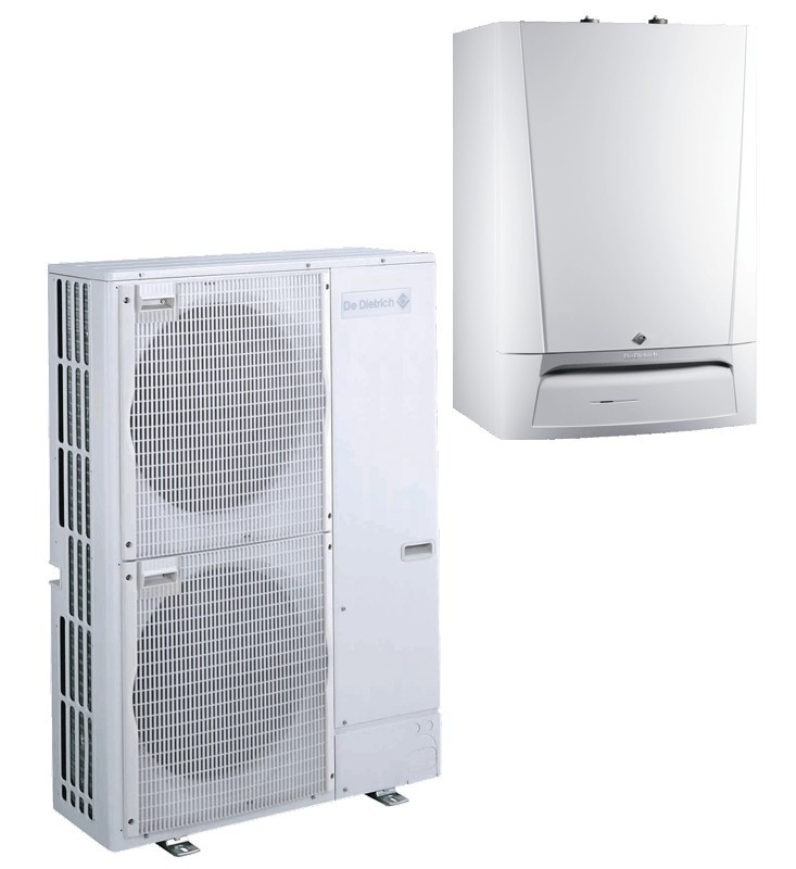 Pompa ciepła HPI S powietrze/woda „Split Inverter” składa się z jednostki zewn. i modułu wewn. MIT-S