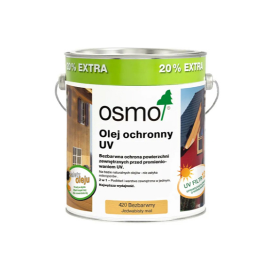 Olej ochronny UV BEZBARWNY 420 z filtrem na zewnątrz 3,0 L