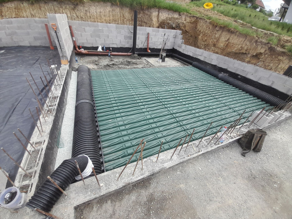 Zdjęcia z realizacji systemu GWC GEOSTRONG w fundamentach