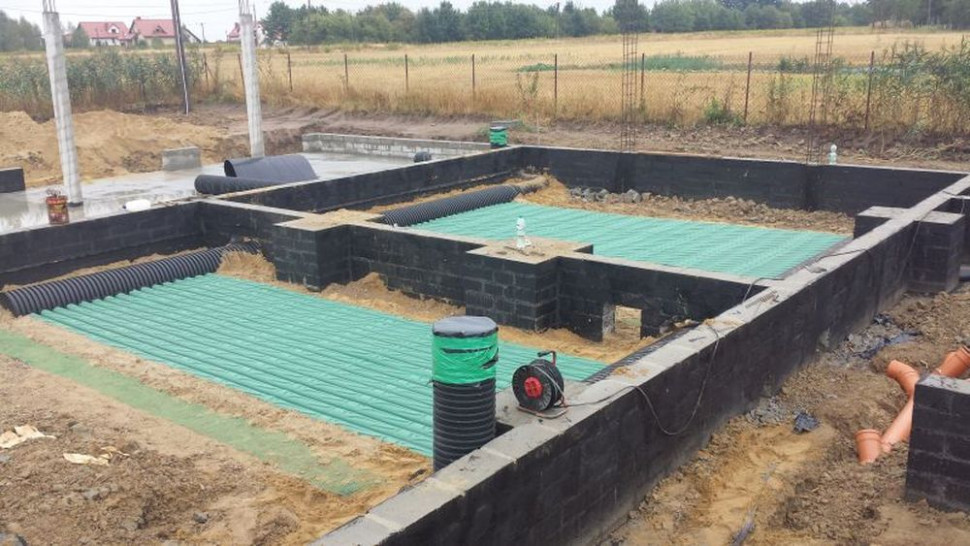 Zdjęcie z realizacji montażu GWC w fundamentach