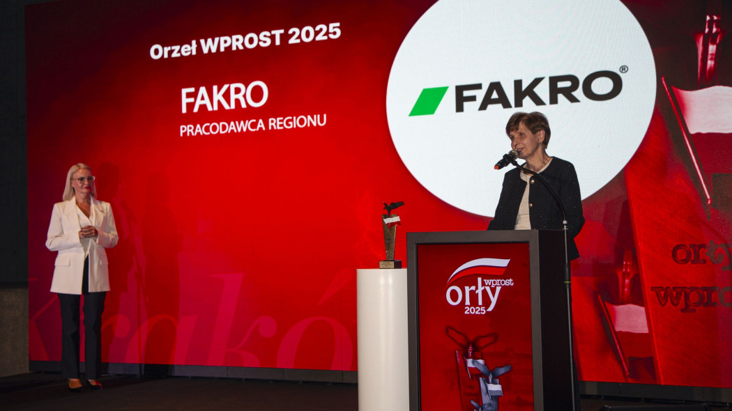 FAKRO nagrodzone tytułem "Najlepszy Pracodawca Regionu" podczas gali Orły Wprost