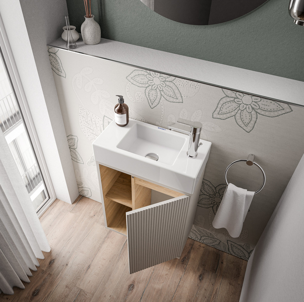 Nowoczesna szafka podumywalkowa z umywalką Duravit