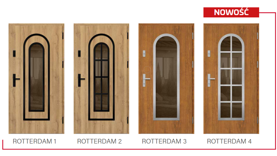 Drzwi stalowe ROTTERDAM 1 - nowoczesny styl i niezawodna ochrona dla Twojego domu