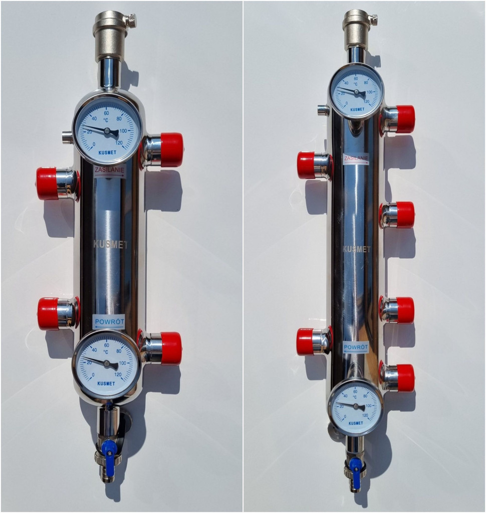 Sprzęgła hydrauliczne - 1 obieg (z lewej), 2 obiegi