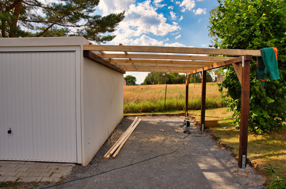 drewniana wiata na samochód
