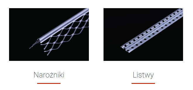 Narożniki i listwy marki Metpol.