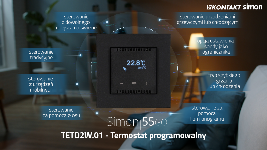 Zdalne sterowanie temperaturą: Jak termostat Simon GO zmienia codzienność