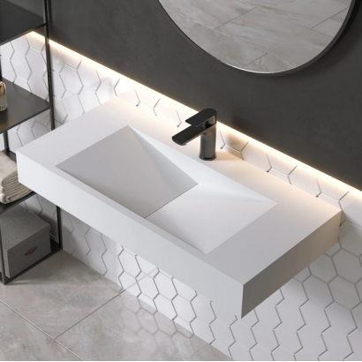 Umywalka ścienna PB2049 z odlewu mineralnego