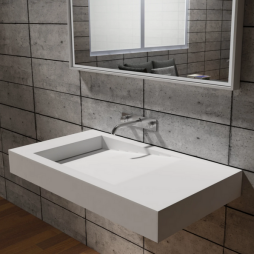 Umywalka ścienna PB2155 z odlewu mineralnego