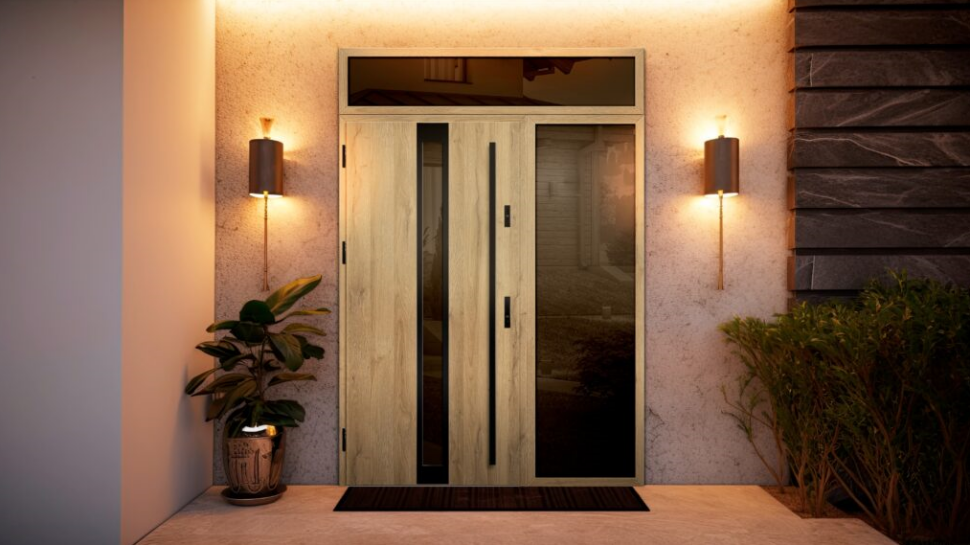 Drzwi stalowe, model SINGEN 1 w wykończeniu LABEL BLACK