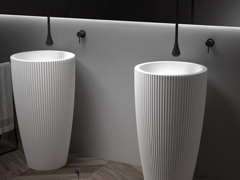 Umywalkę postumentową TWZ316 można łatwo dopasować do wystroju łazienki