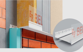 Listwa okapnikowa PVC z siatką BP30S LUX N COK od BELLA PLAST