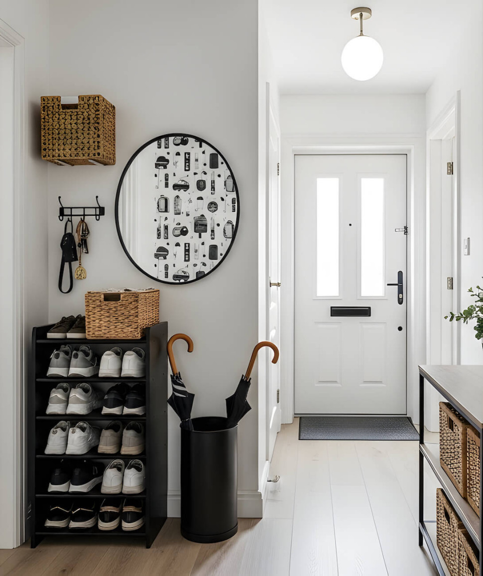 czarna szafka z półkami na buty dobre rozwiązanie