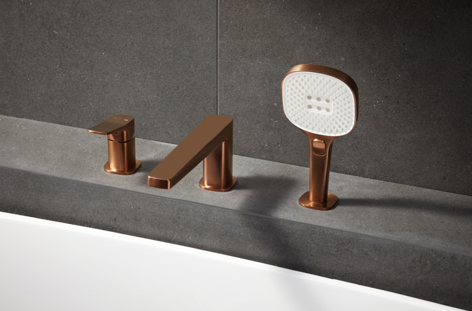 BATERIE ŁAZIENKOWE MALAGA. Wykończenie: Miedź szczotkowana