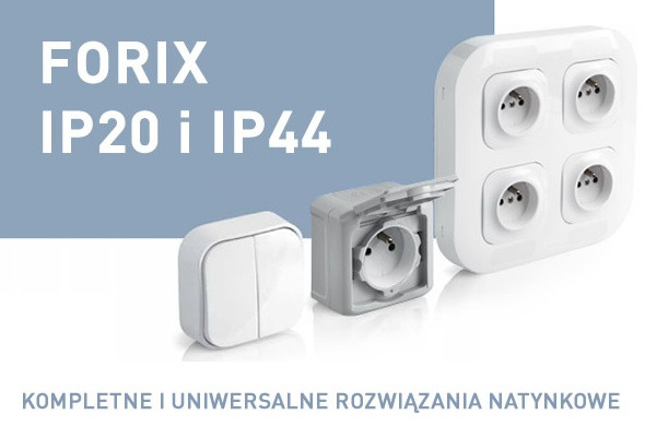 Osprzęt natynkowy Forix marki Legrand.