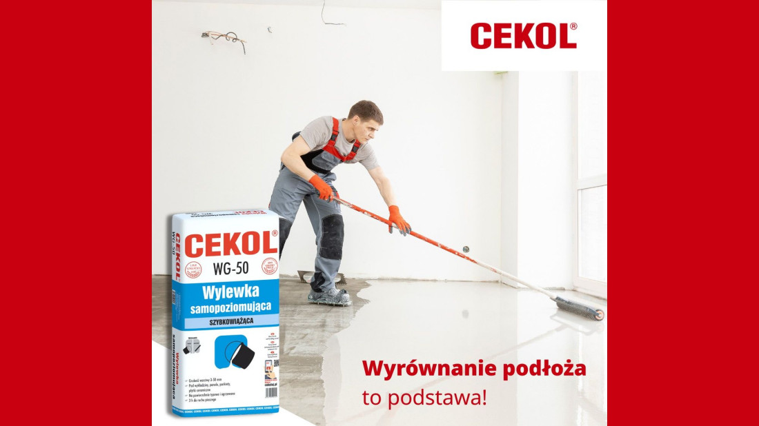 Rewolucja w wylewkach: CEKOL WG-50 – Profesjonalna, szybkowiążąca wylewka samopoziomująca