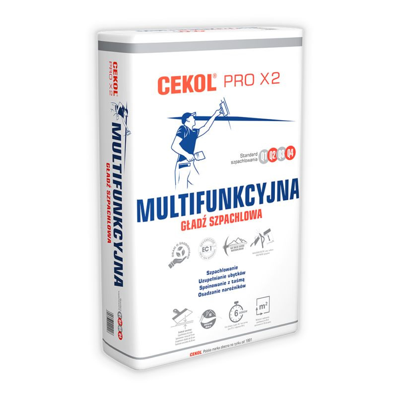 CEKOL PRO X-2 - gładź o szerokim spektrum zastosowań.