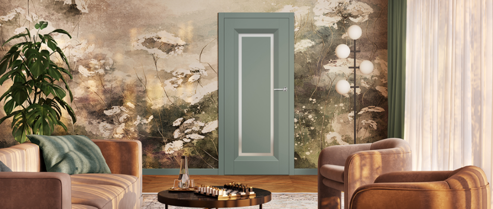 Drzwi wewnętrzne WERBENA 4, kolor szałwia ST CPL