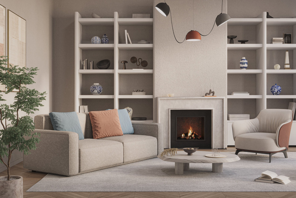 Elegancka obudowa kominka