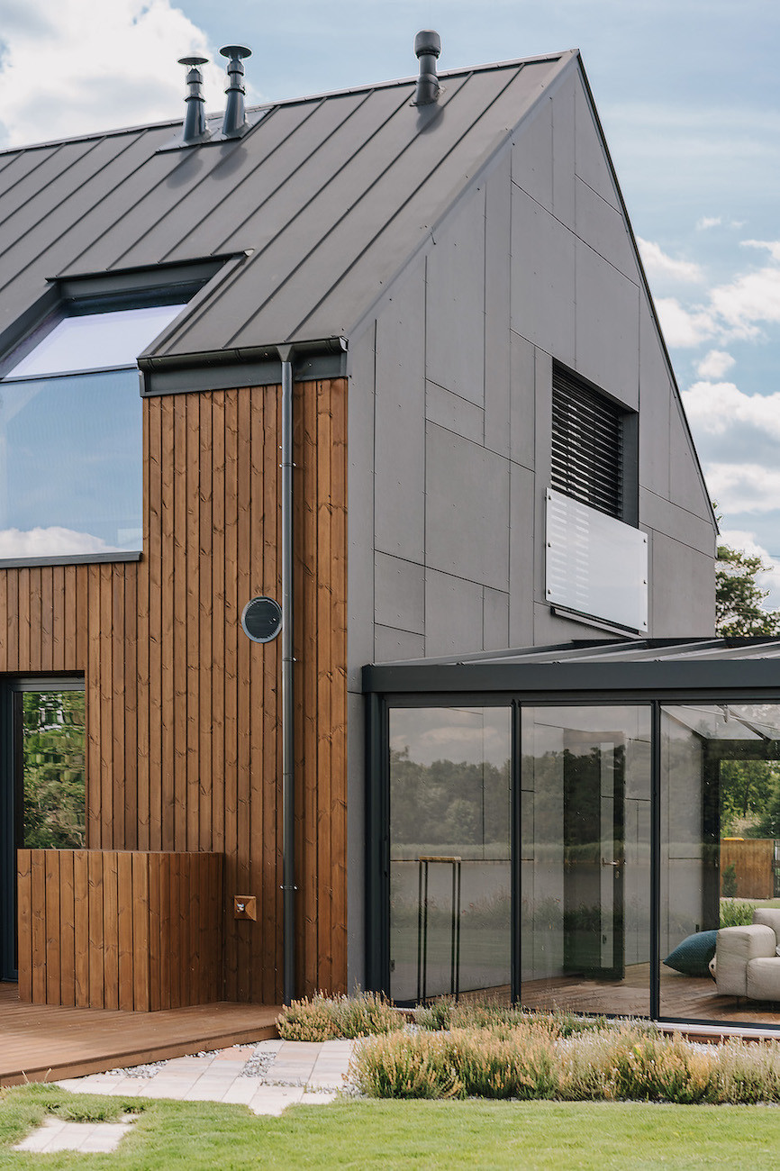 modna elewacja drewniana