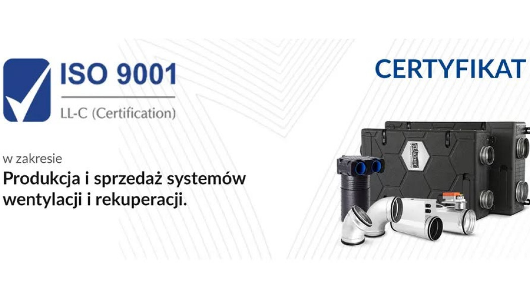 Alnor z certyfikatem ISO 9001:2015 Alnor z certyfikatem ISO 9001:2015