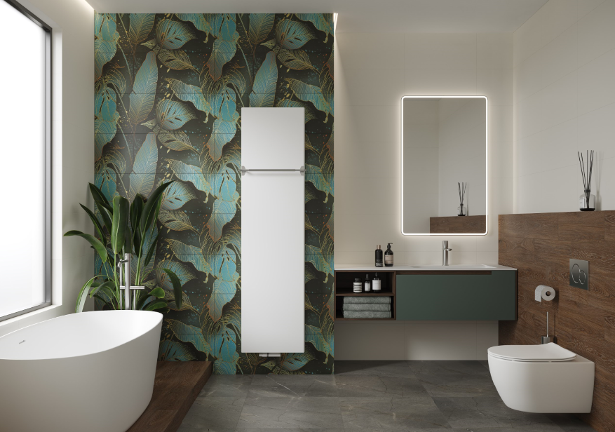 Kos V - grzejnik z płaską płytą czołową, która nadaje mu ponadczasową elegancję