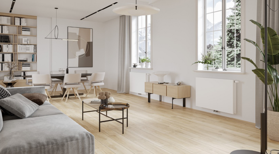 Flex - uniwersalny profilowany grzejnik płytowy z podłączeniem dolnym środkowym produkowany zgodnie z najwyższymi standardami jakości