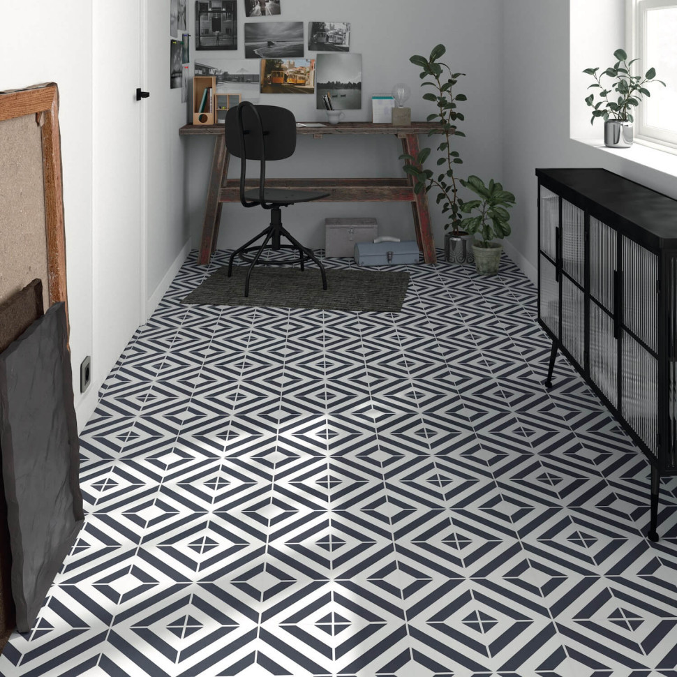 panele winylowe czarno-białe