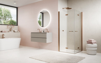 Odkryj nowe, metaliczne wykończenia kabin prysznicowych