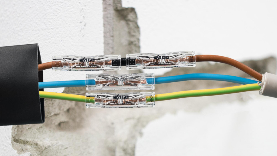 Przelotowa złączka instalacyjna Inline do przewodów sztywnych WAGO z serii 2773 