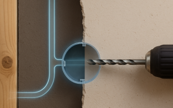 Uszkodzona izolacja kabla w ścianie - naprawa krok po kroku