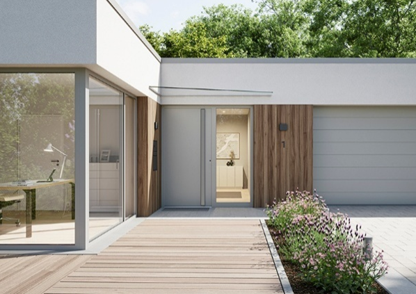 Drzwi zewnętrzne wykonane z aluminium, takie jak ThermoSafe czy ThermoCarbon są świetne do domów o wysokich wymaganiach termoizolacyjnych – energooszczędnych i pasywnych