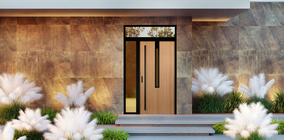 Drzwi stalowe FRYBURG 4 w kolorze sosna górska