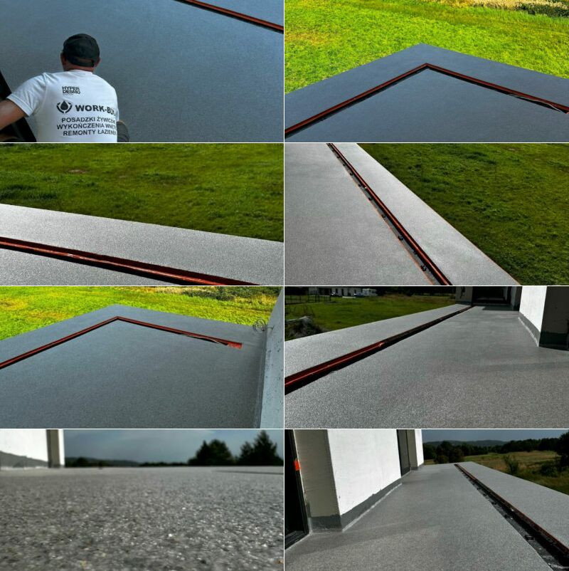 Jak powstawał kwarcowy dywan na obszernym tarasie?