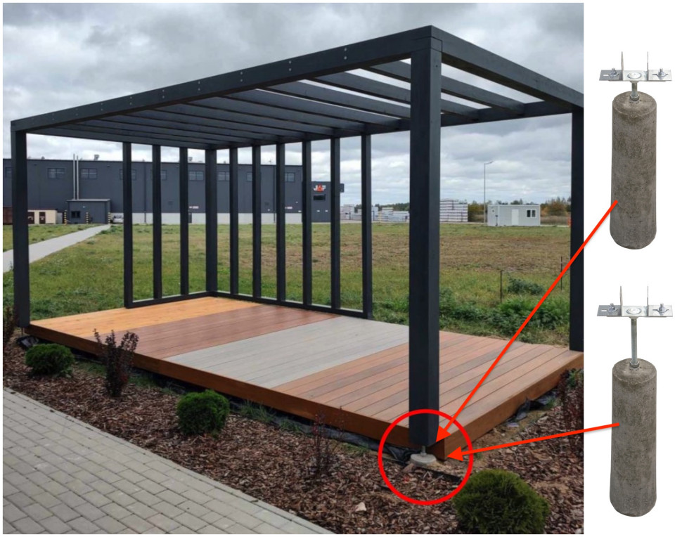 Betonowe słupki z regulowaną kotwą dostępne w JAF Polska