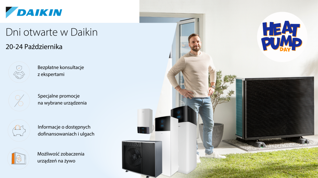 Europejski Dzień Pomp Ciepła już 21.10. - Daikin zaprasza do swoich biur