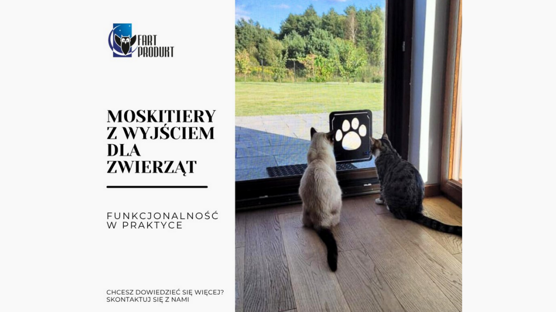 Zaskakująca funkcjonalność moskitier z wyjściem dla pupili