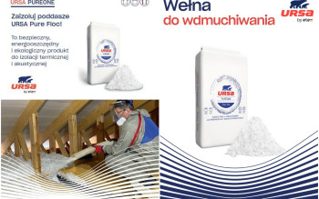 Termorenowacja dachu i poddasza wełną do wdmuchiwania URSA PUREFLOC. Efektywność energetyczna, oszczędności i ekologia