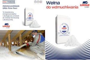 Termorenowacja dachu i poddasza wełną do wdmuchiwania URSA PUREFLOC. Efektywność energetyczna, oszczędności i ekologia