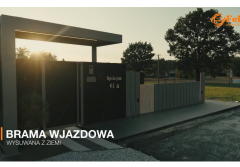 Fello Innowacyjna aluminiowa brama wjazdowa chowana w ziemi