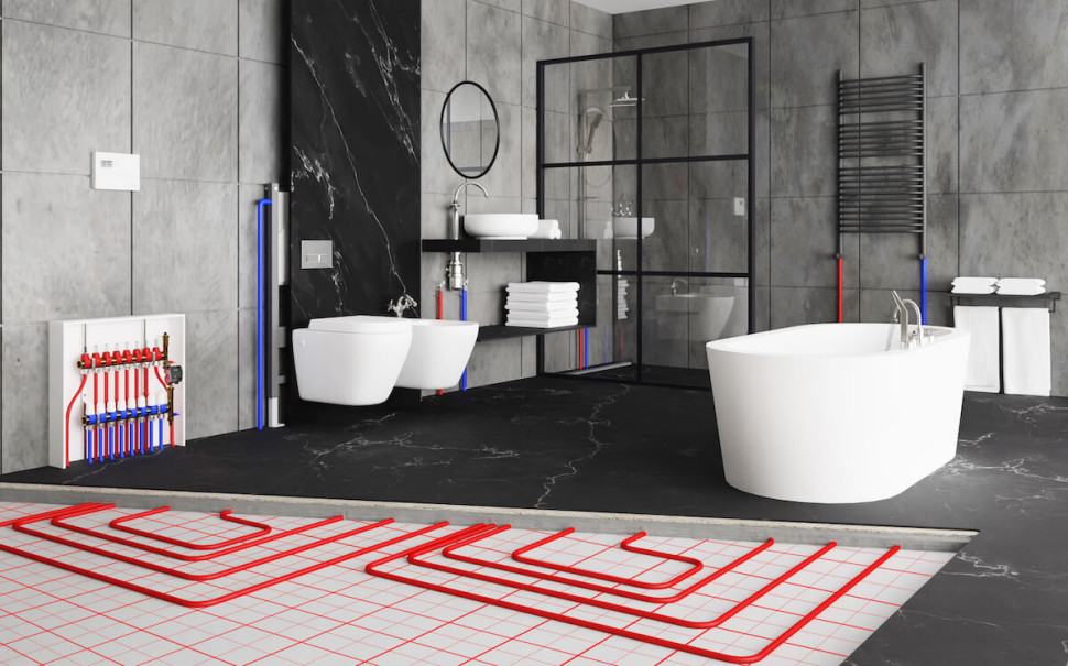 podłogówka w łazience